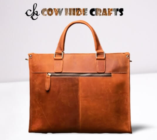 Distress Brown Messenger Handbag image 1