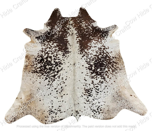Brown Salt Pepper Cowhide image 0