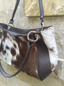 Cowhide Women Shoulder Purse image 1