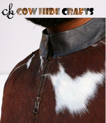 Standup collar leather jacket for biker men.