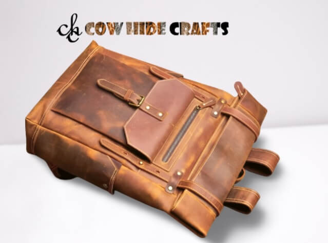 Unisex Leather Backpack image 3