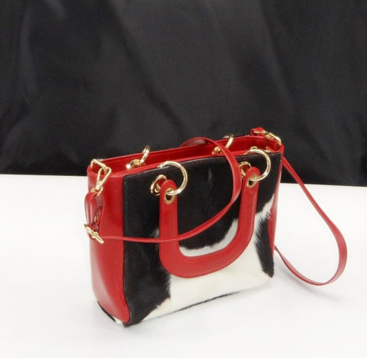Red Leather Messenger Bag image 0