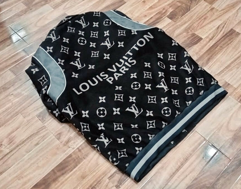 Branded Printed Velvet Jacket image 1