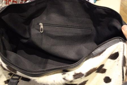 Honeymoon trip couple cowhide duffle bag