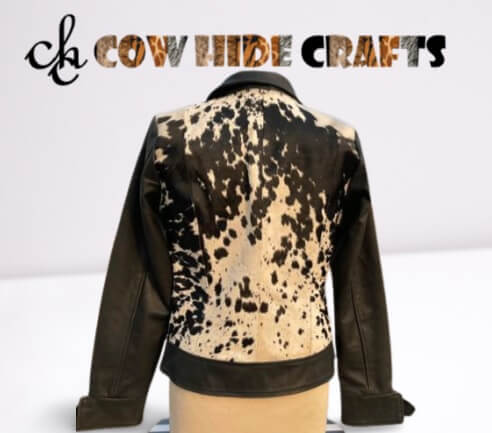 belted leather cowhide jacket women