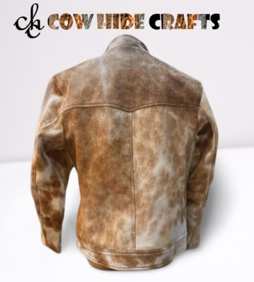genuine cowhide leather fashion jacket