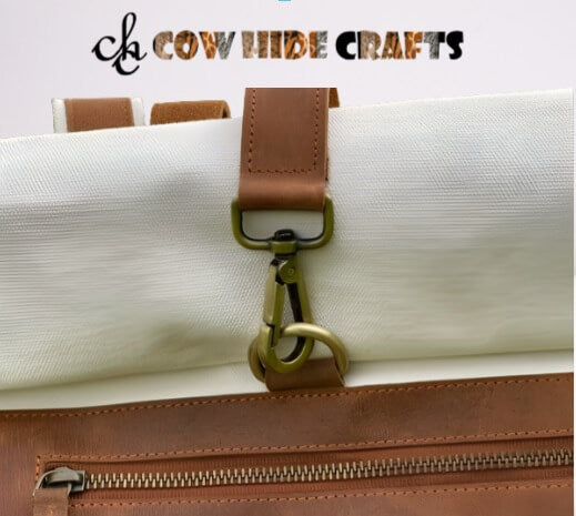 Vintage Canvas Rolltop Rucksack image 1