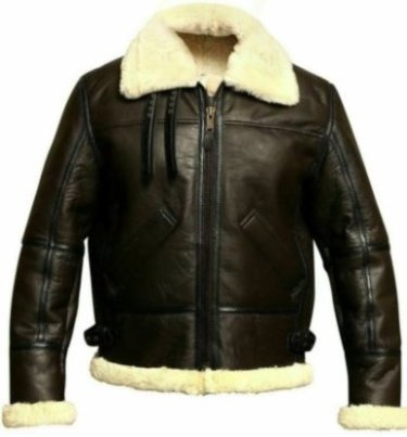 Zipper closure and outside pockets detail on black pilot aviator leather jacket