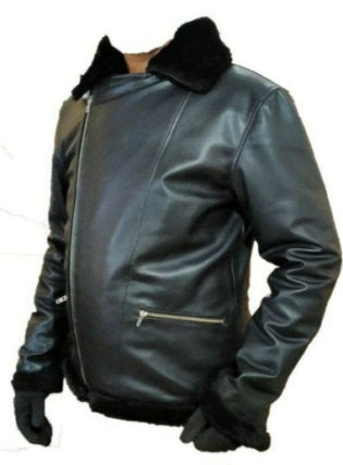Biker jacket asymmetric zipper closure
