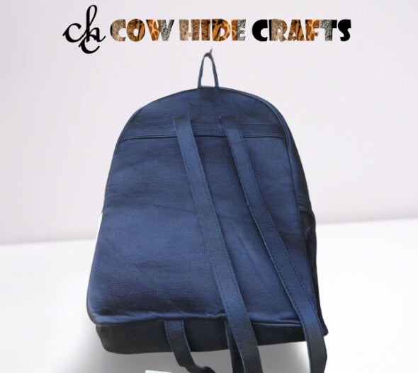 Black cowhide mini bag smooth leather back