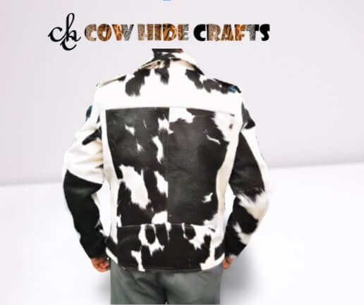 hair on cowhide motorcycle jacket