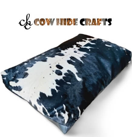 Black white cowhide pet bed cover