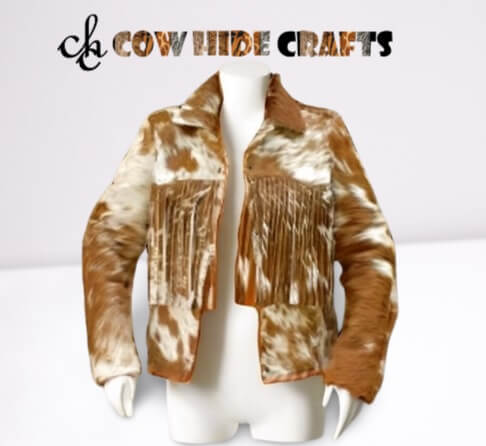 Boho style cowhide fringe jacket