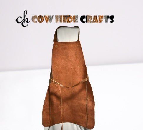 Brown leather pinafore apron carpenter artist