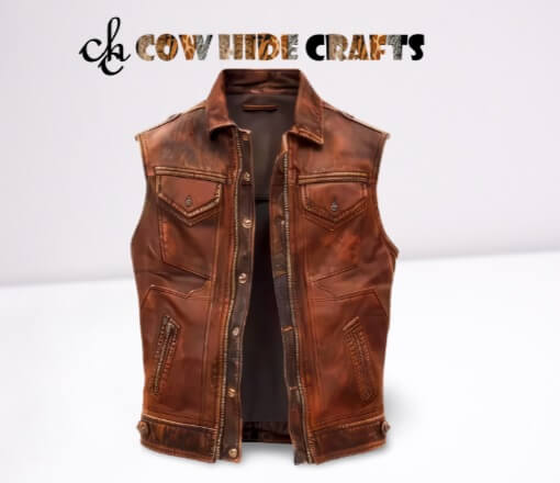 Snap Button Closure Vintage Vest Unisex.