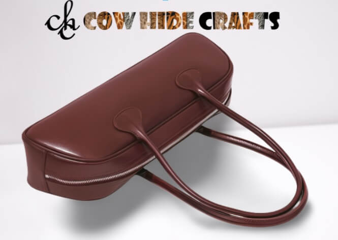 compact leather barrel handbag