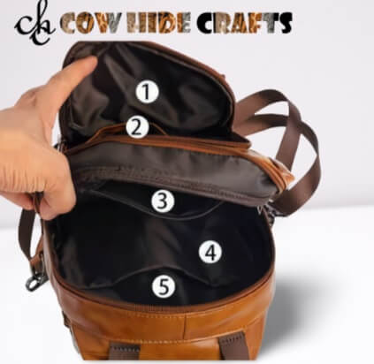 compact leather daypack for travel