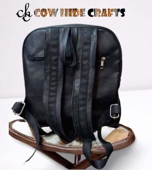 Cowhide camping rucksack shoulder straps