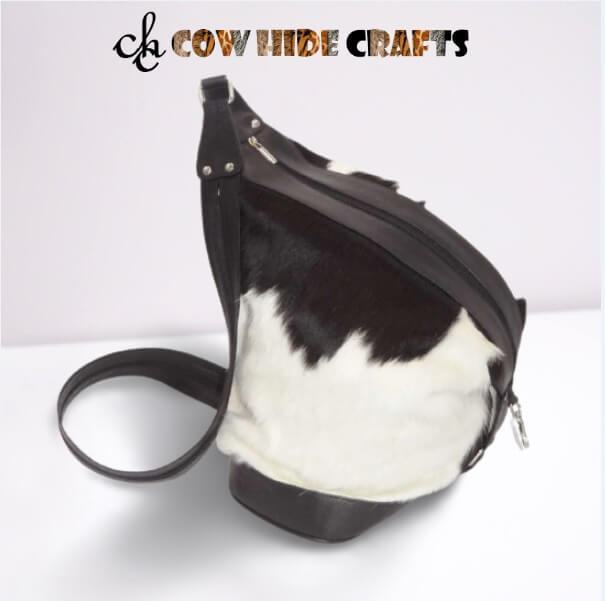 Cowhide convertible backpack adjustable clasp closure