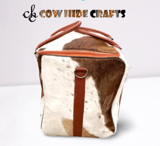 cowhide family travel bag