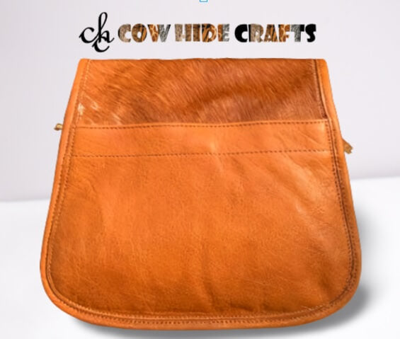 Cowhide flap bag adjustable crossbody strap
