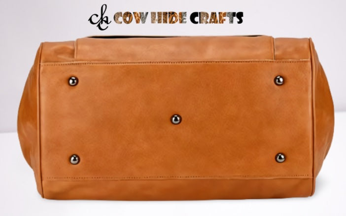 Cowhide frame bag base rivets studs 