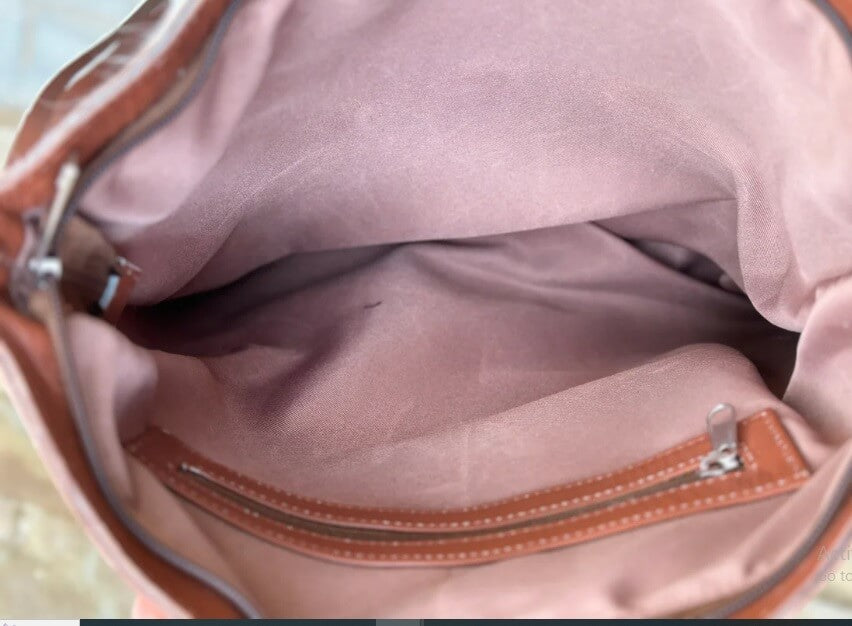 Cowhide fringe shoulder bag dual handles