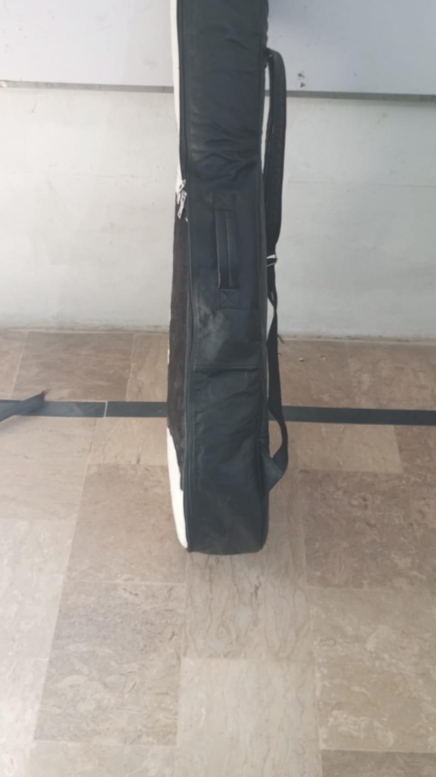 Cowhide guitar case side leather handle grip