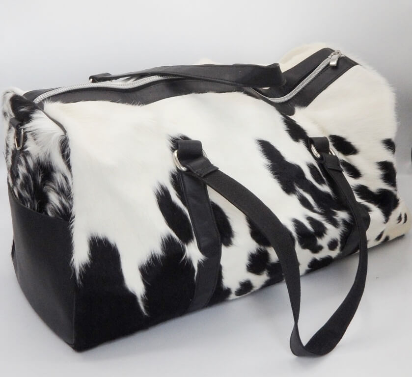 Cowhide holdall duffle bag