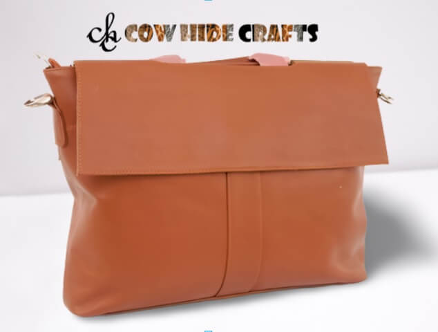 Cowhide laptop sleeve backside leather