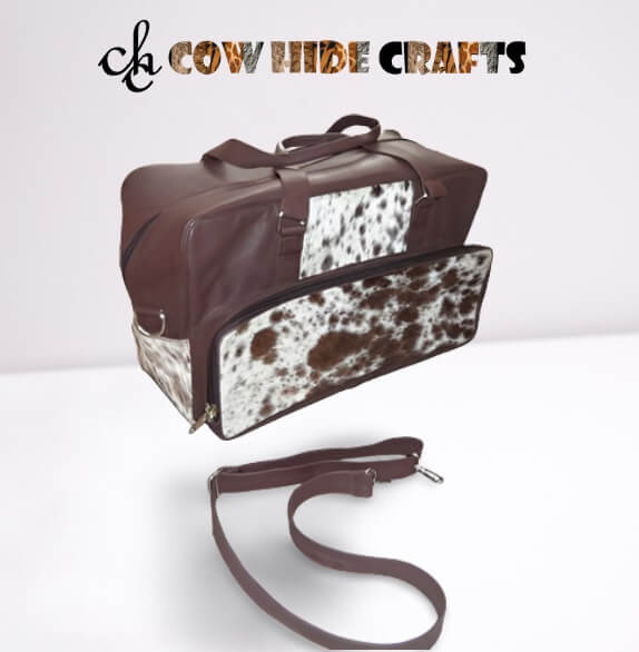 Cowhide nappy bag