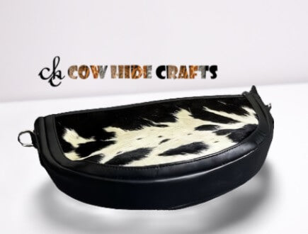 Cowhide partywear bag half sphere silhouette