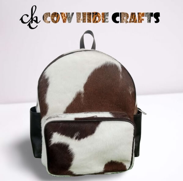 Cowhide round bag half sphere top design