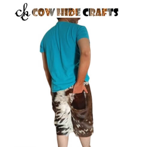 Cowhide shorts below knee length