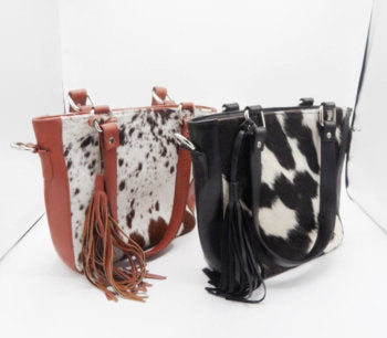 Cowhide side body bag square crossbody