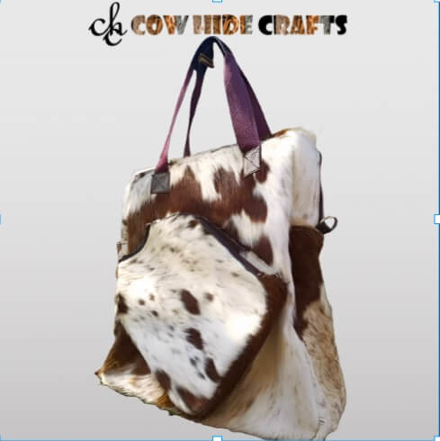 Cowhide sports gear bag racket holder