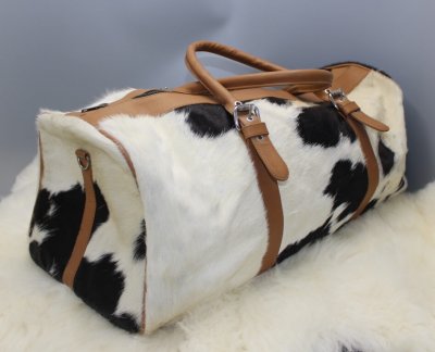 cowhide sports travel duffle