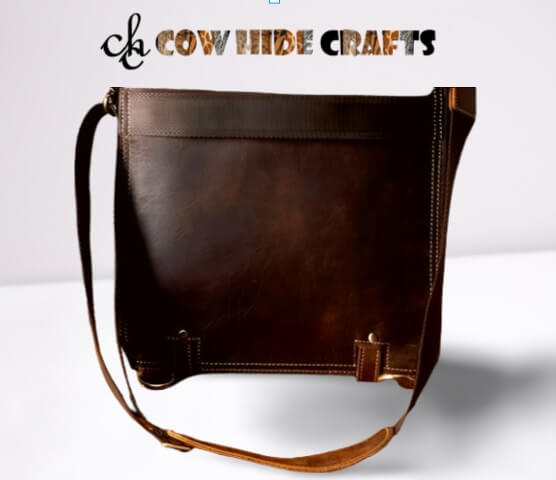 Crazy horse leather crossbody bag long adjustable strap