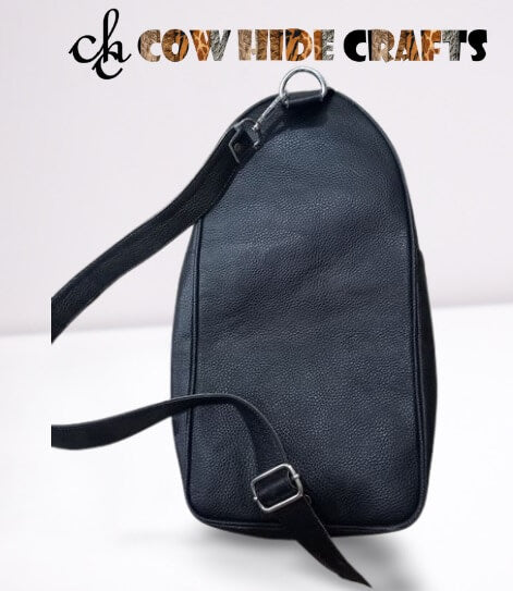 Crossbody cowhide backpack smooth leather body