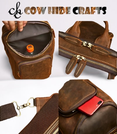 Crossbody sling bag multiple storage pockets
