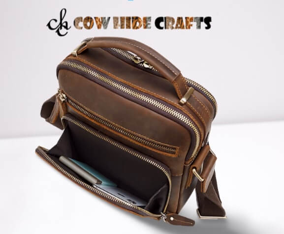 Crossbody sling purse multiple zipper compartments