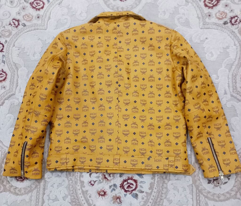 Custom tailored printed leather jacket for couples
