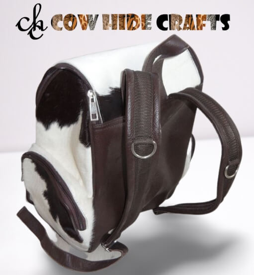 Dark brown cowhide rucksack leather straps