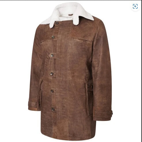 Men's Dark Knight inspired long leather coat