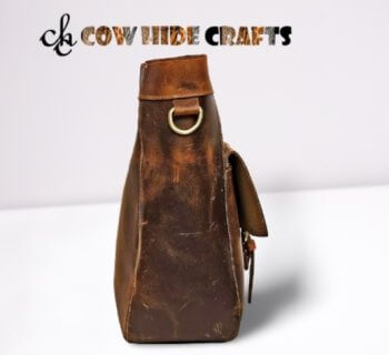 Distressed leather bag