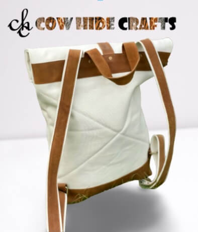 Vintage Canvas Rolltop Rucksack image 2