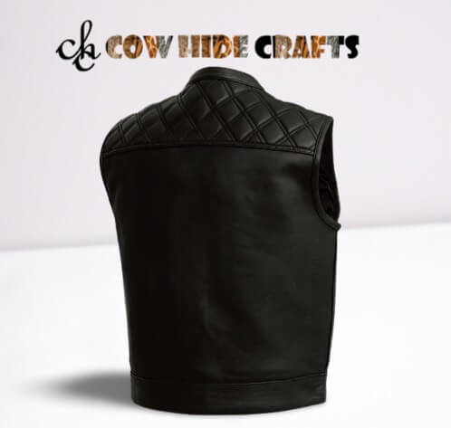 equestrian style quilted leather vest for riding