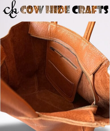 Grain leather purse interior zipper pocket