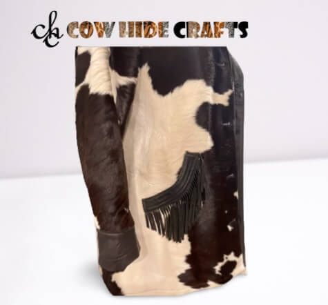 Real hair on cowhide overcoat for women