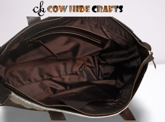 natural hair on cowhide duffle bag